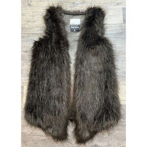 Kenzie Women Brown Faux Fur Vest Size Small